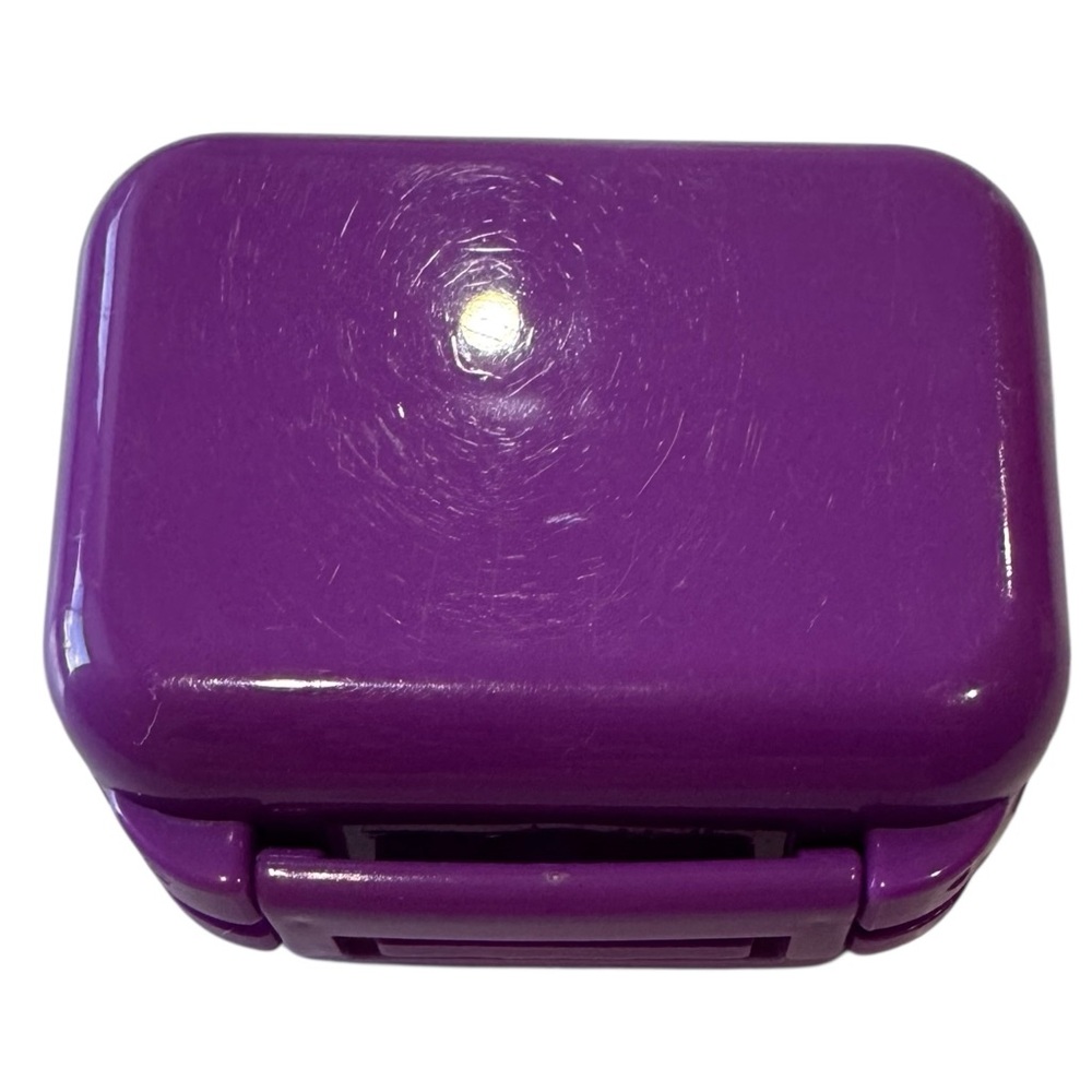 Purple Travel Pill Box Suitcase Multi Compartments